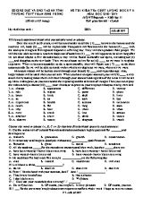 Đề kiểm tra chất lượng học kì II môn Tiếng Anh Lớp 11 - Mã đề 007 - Năm học 2018-2019 - Trường THPT Phan Đình Phùng